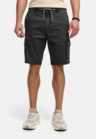 INDICODE JEANS Regular Cargo trousers 'INKews' in Grey: front