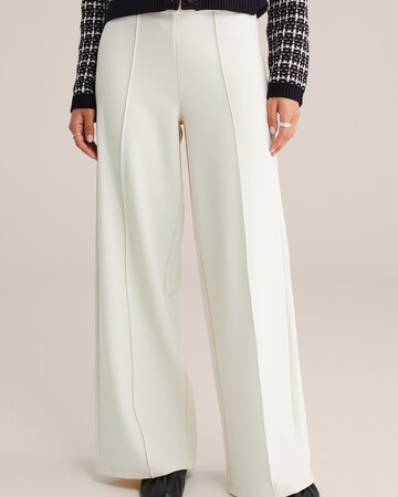 Regular Pantalon WE Fashion en blanc : devant