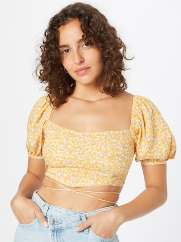 Motel Blouse 'Yuja' in Yellow: front
