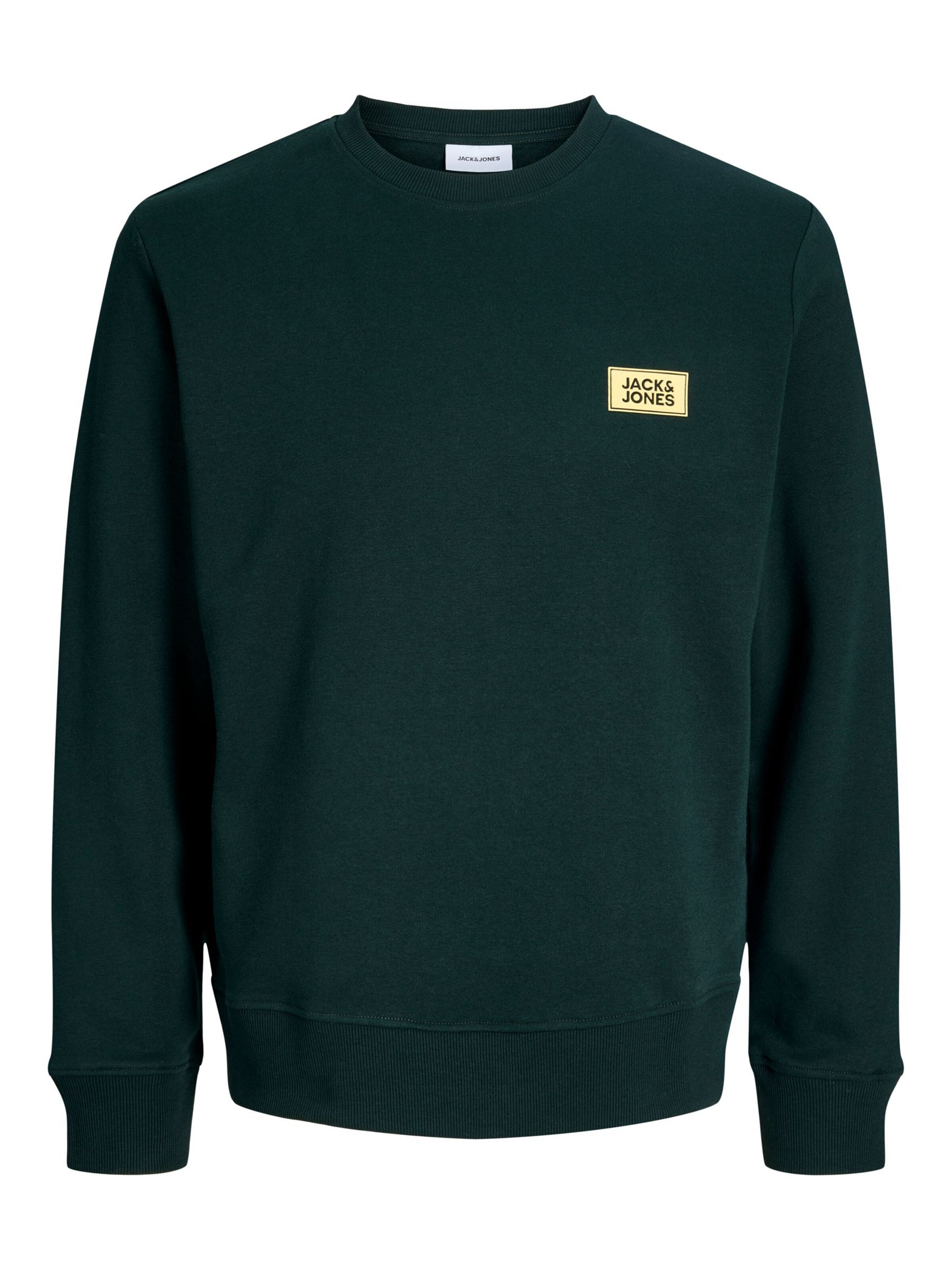 JACK & JONES Sweatshirt 'JJRUSH' in Groen: voorkant