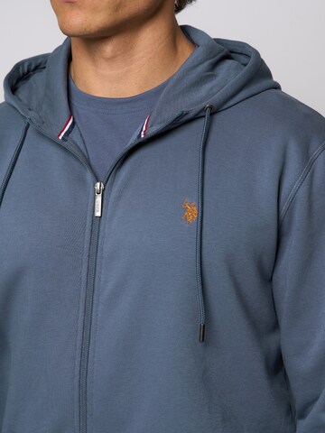 U.S. POLO ASSN. Zip-Up Hoodie 'Otto' in Blue