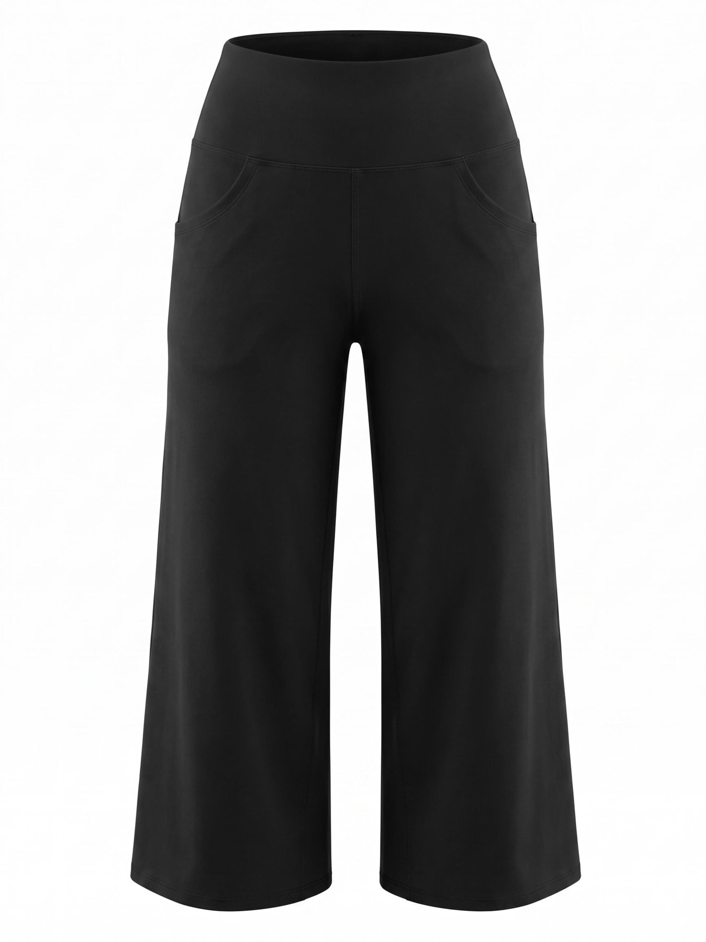 G4Free Hose 'Caprihose für Damen mit Taschen, weites Bein, kurze Yogahose'‌‌‌‌‌ in 36 in schwarz, Produktansicht