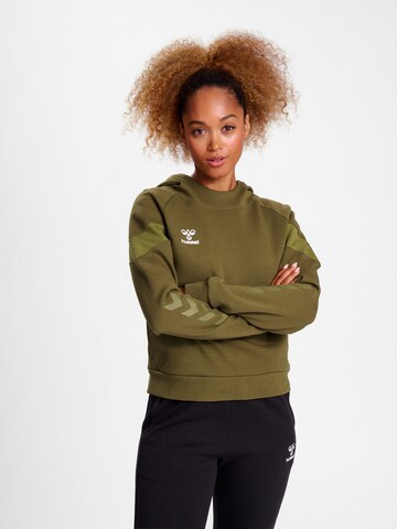 Hummel Sportief sweatshirt 'TRAVEL' in Groen: voorkant