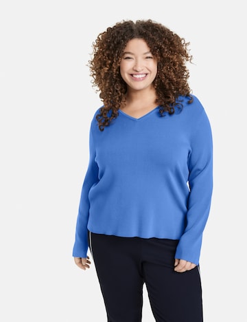 SAMOON Sweater in Blue: front