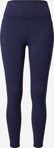 Skinny Pantalon de sport SKECHERS en bleu : devant