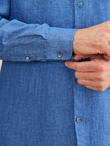 Next Regular fit Button Up Shirt in Blue