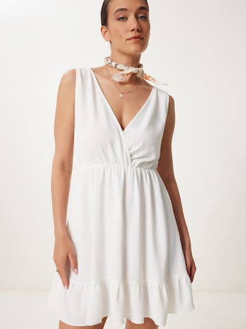 Happiness İstanbul Kleid in Beige: Vorderseite