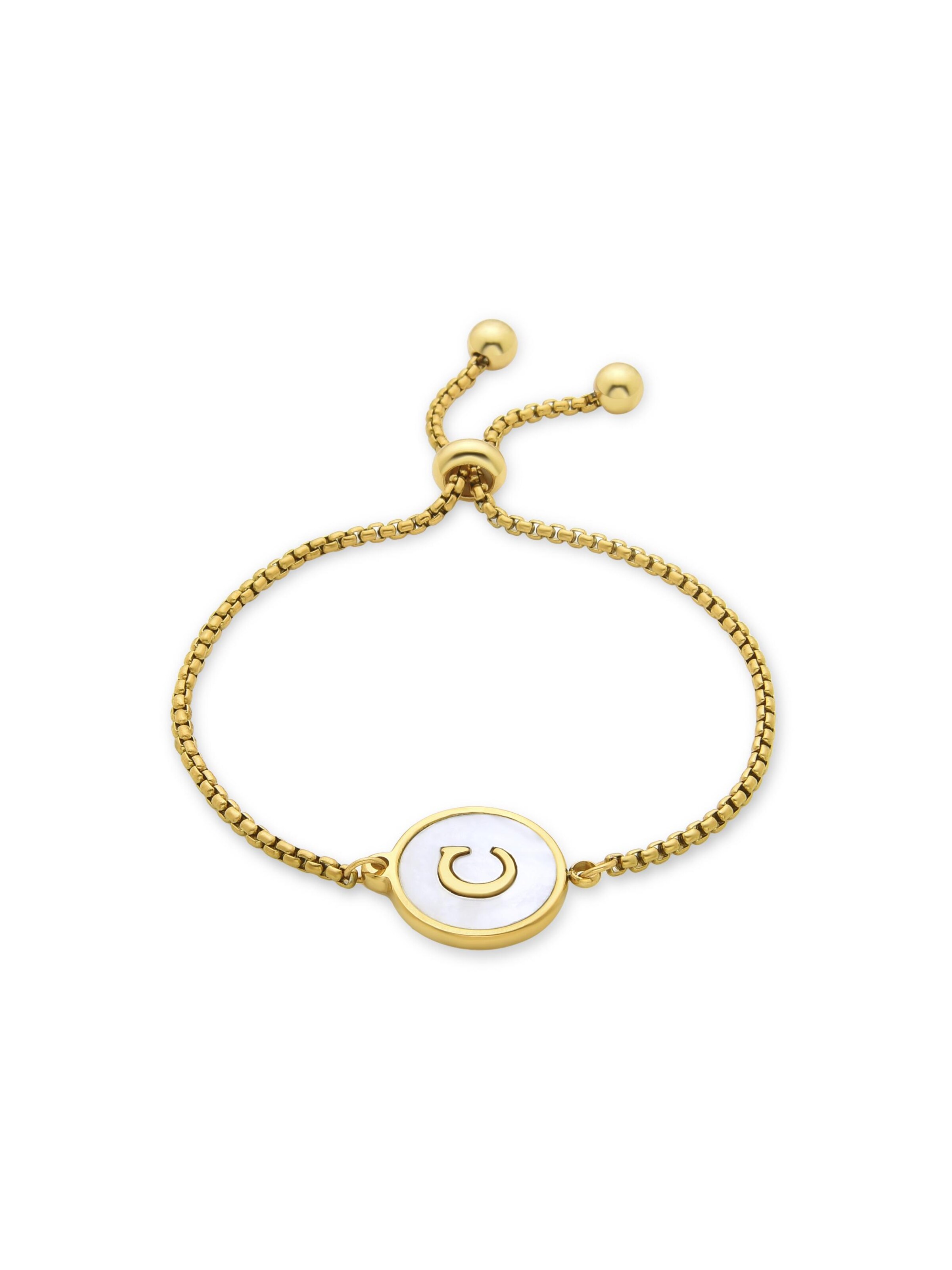 Luxenter Armbånd 'Alphabet' i guld: forside