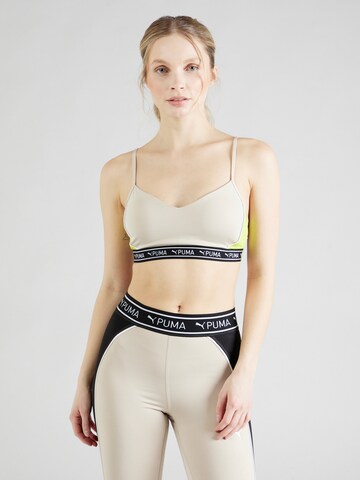 PUMA Bustier Sport-BH in Beige: predná strana