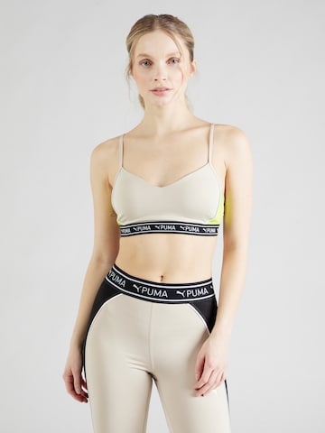 PUMA Bustier Sport-BH in Beige: predná strana