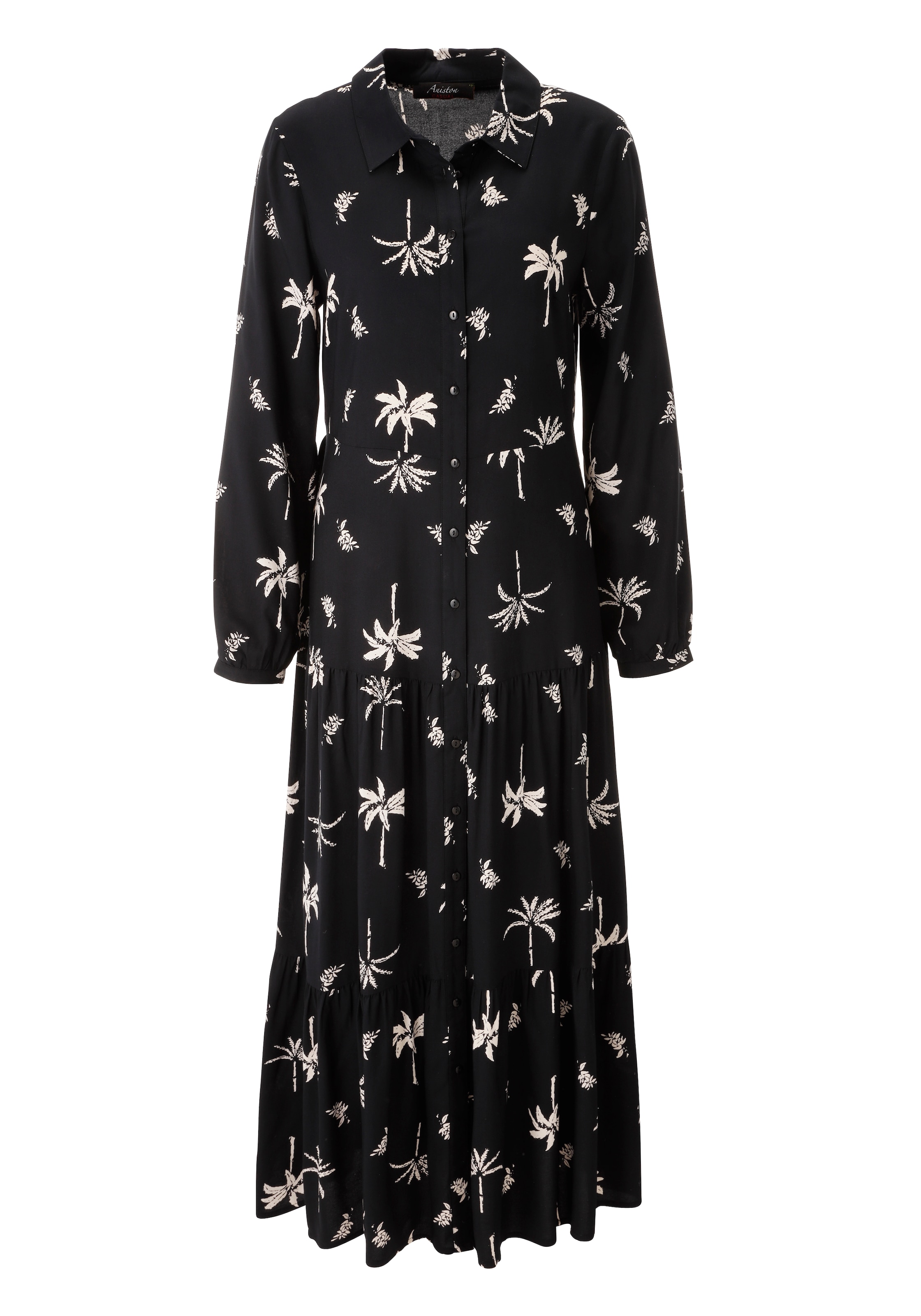 Aniston CASUAL Shirt Dress in Black: front