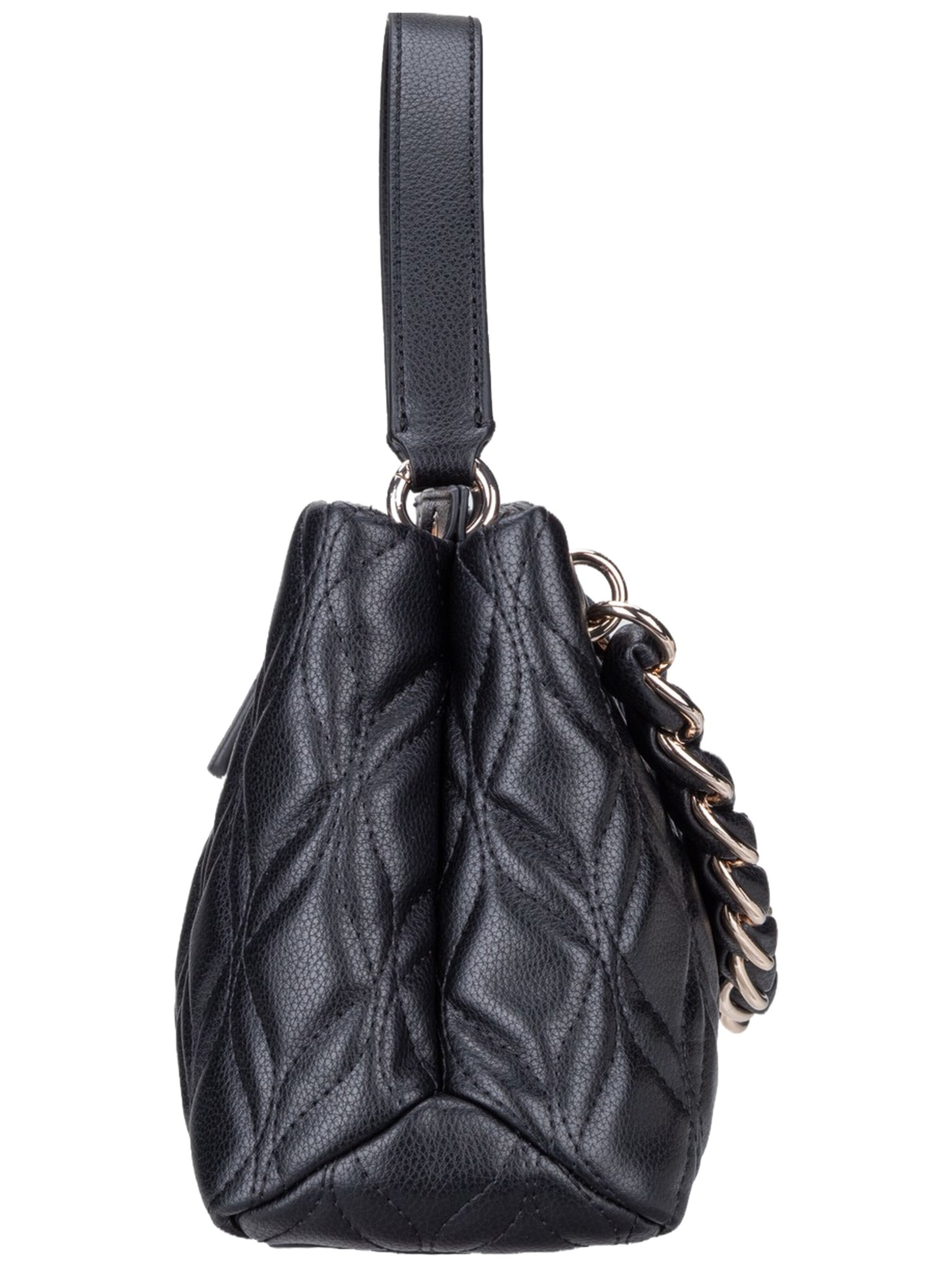 GUESS Handtasche ' Maxine 2 Comp ' in Schwarz