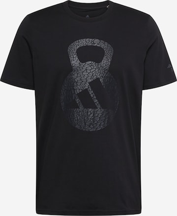 T-Shirt fonctionnel ADIDAS PERFORMANCE en noir : devant