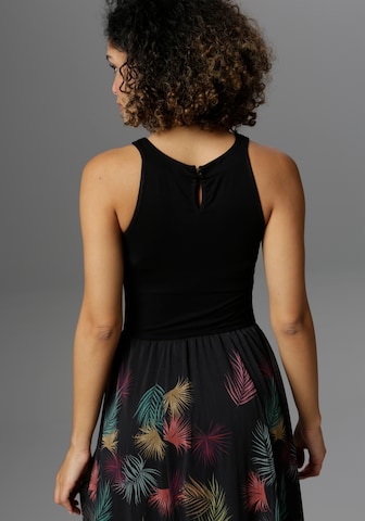 Aniston SELECTED Sommerkleid in Schwarz