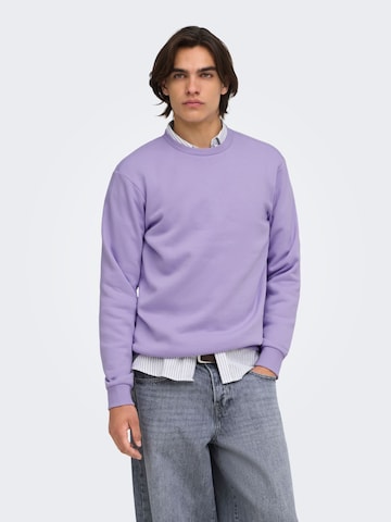 Only & Sons - Ajuste regular Sudadera 'ONSCERES' en lila: frente