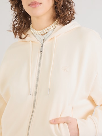 Calvin Klein Jeans Bluza rozpinana w kolorze biały