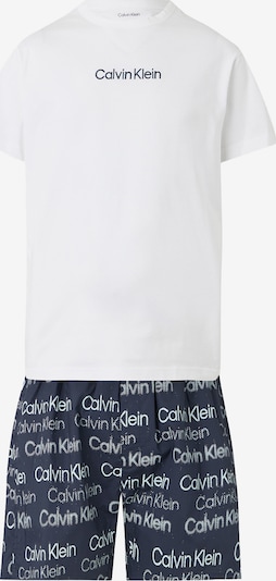 S dydžio Trumpa pižama iš Calvin Klein Underwear, spalva – tamsiai mėlyna / balta, Prekių apžvalga