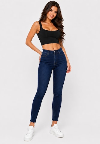 Elara Slimfit Jeans in Blauw: voorkant