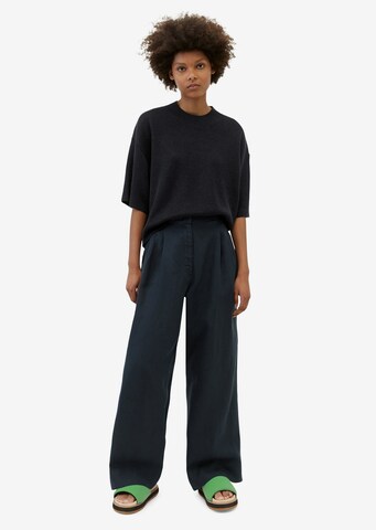 Marc O'Polo Wide leg Pleat-front trousers in Blue