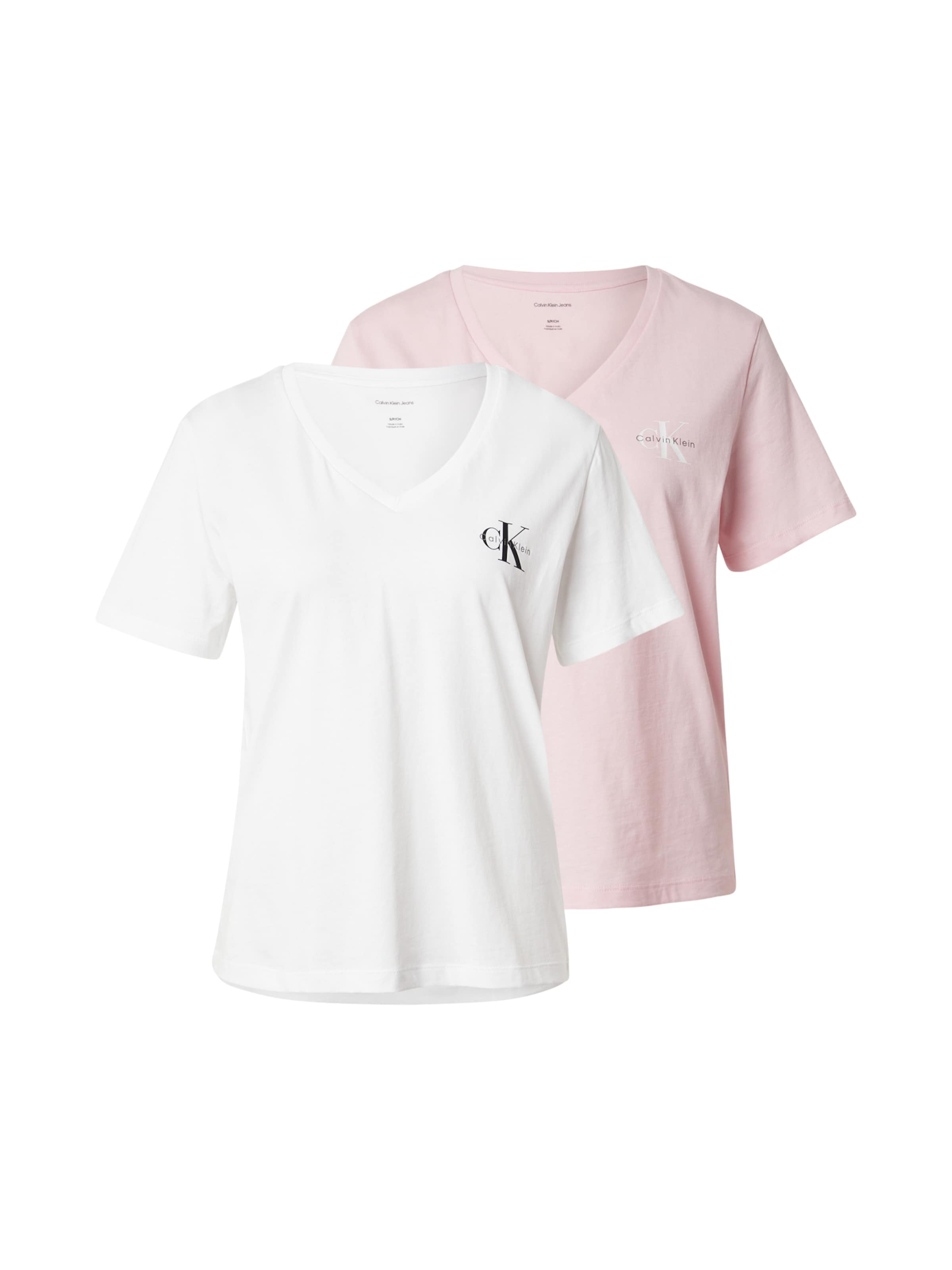 rožinė Calvin Klein Jeans Marškinėliai: priekis