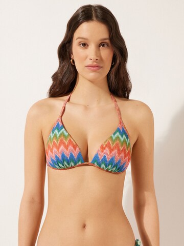 CALZEDONIA Triangle Bikini Top 'Elegant Chevron' in Mixed colors: front