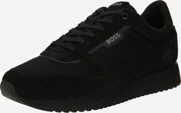 BOSS Platform trainers 'Kai' in Black: front