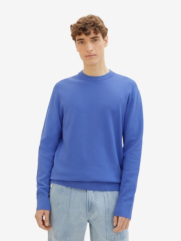 TOM TAILOR DENIM Sweater in Blue: front