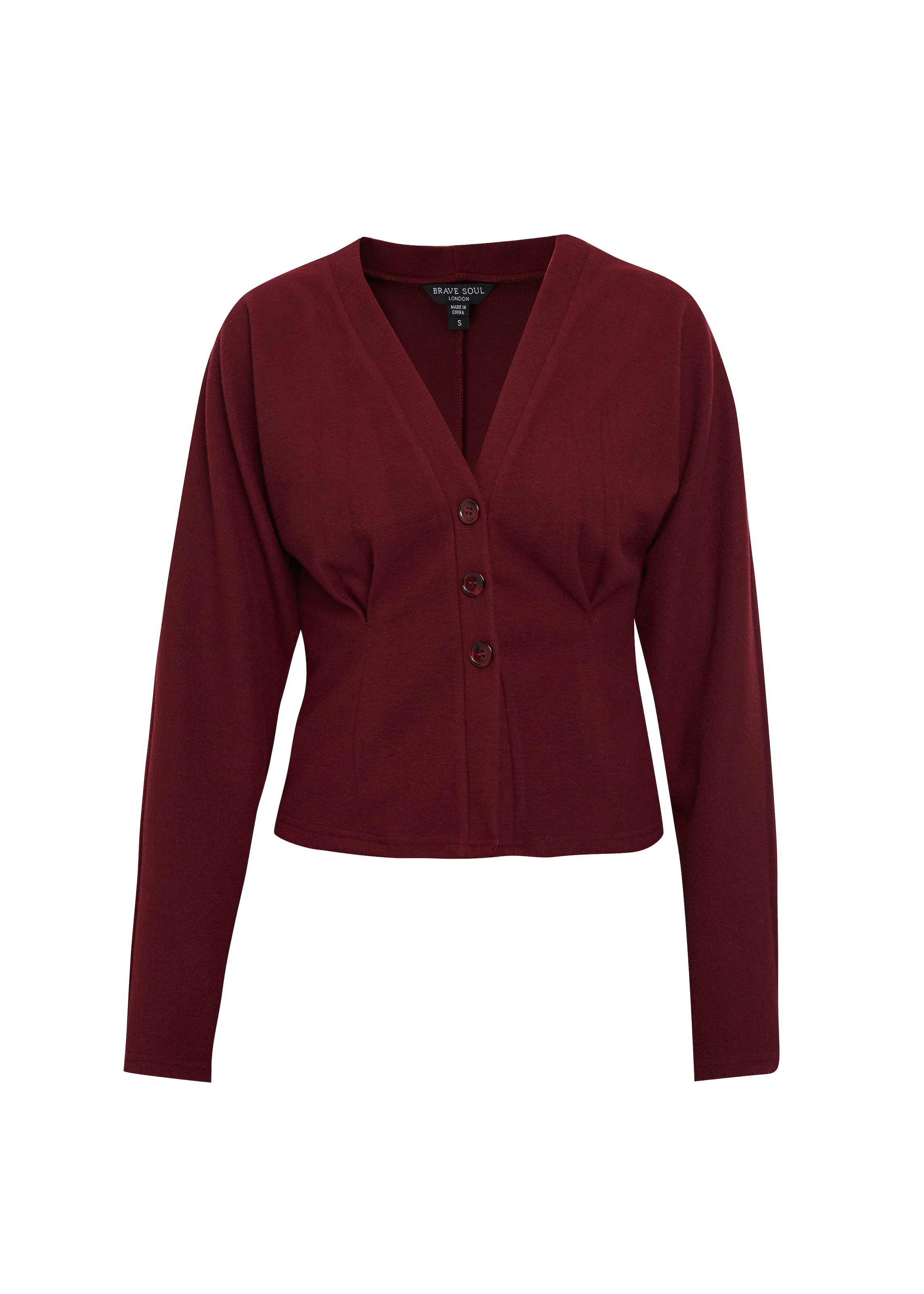 BRAVE SOUL Shirt in Rood: voorkant