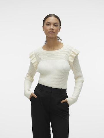 VERO MODA Sweater in White: front
