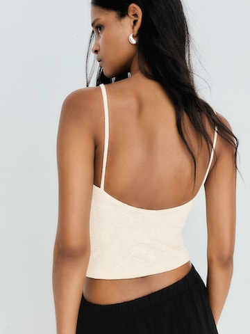 Bershka Top – béžová