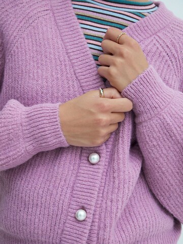 ICHI Regular fit Knit cardigan 'Marin' in Purple