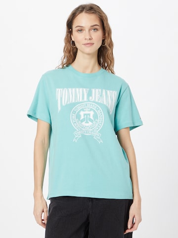 T-shirt Tommy Jeans en bleu : devant