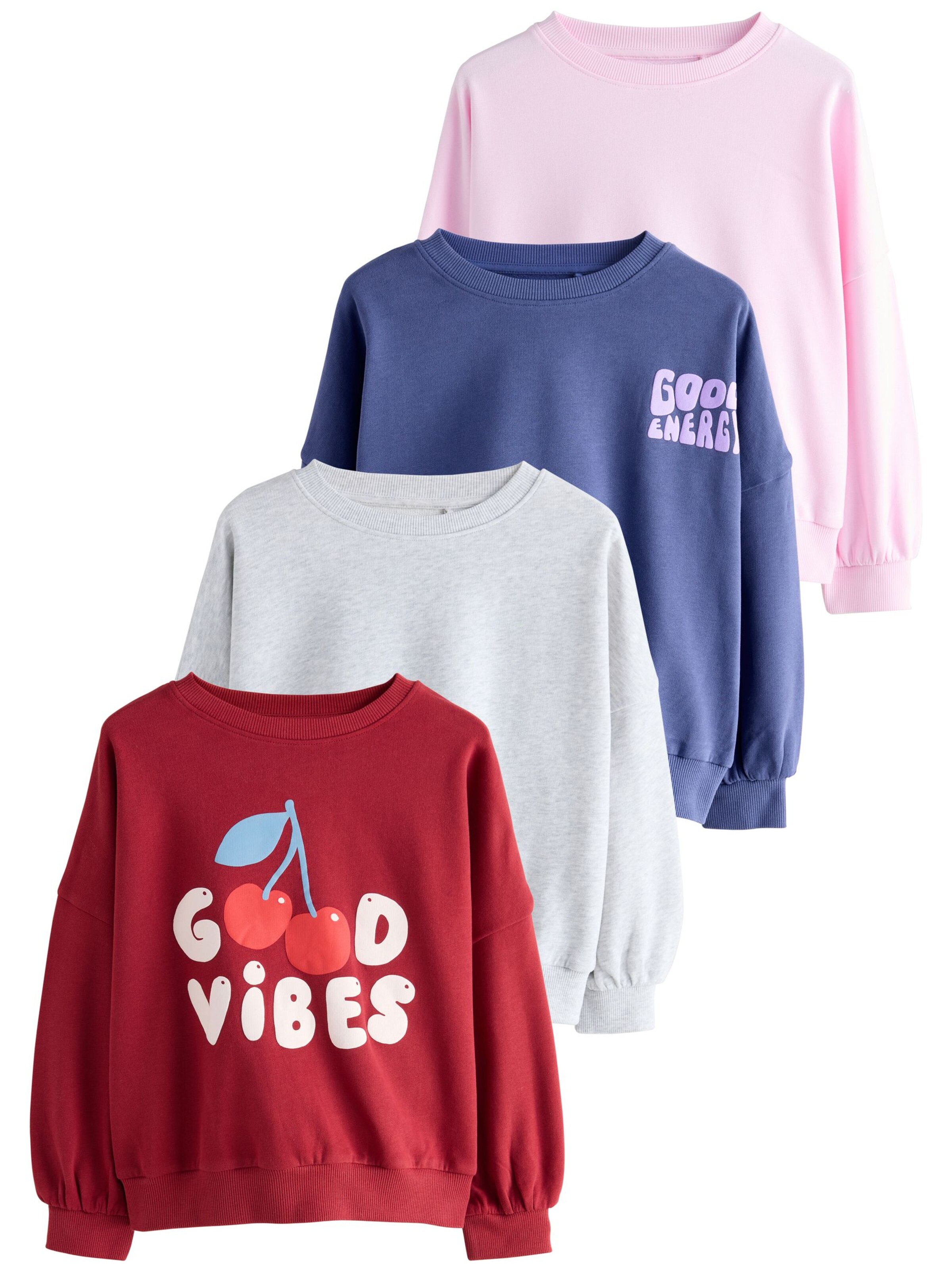 Bluză de molton de la Next pe albastru: față