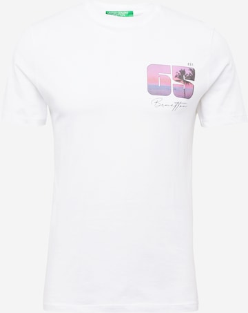 T-Shirt UNITED COLORS OF BENETTON en blanc : devant
