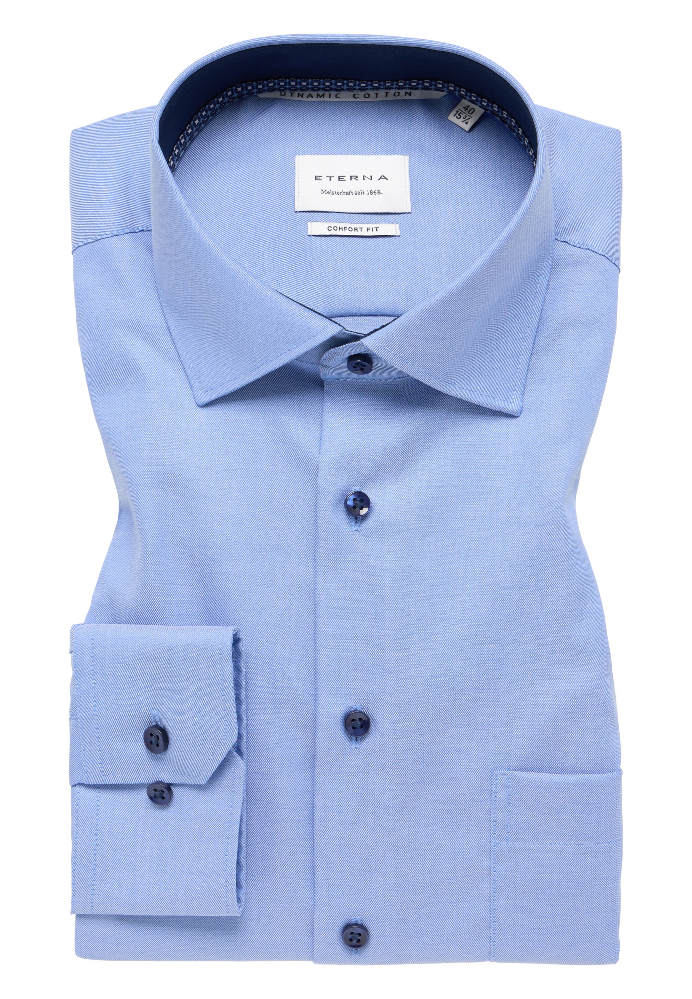 ETERNA Comfort Fit Hemd in Blau