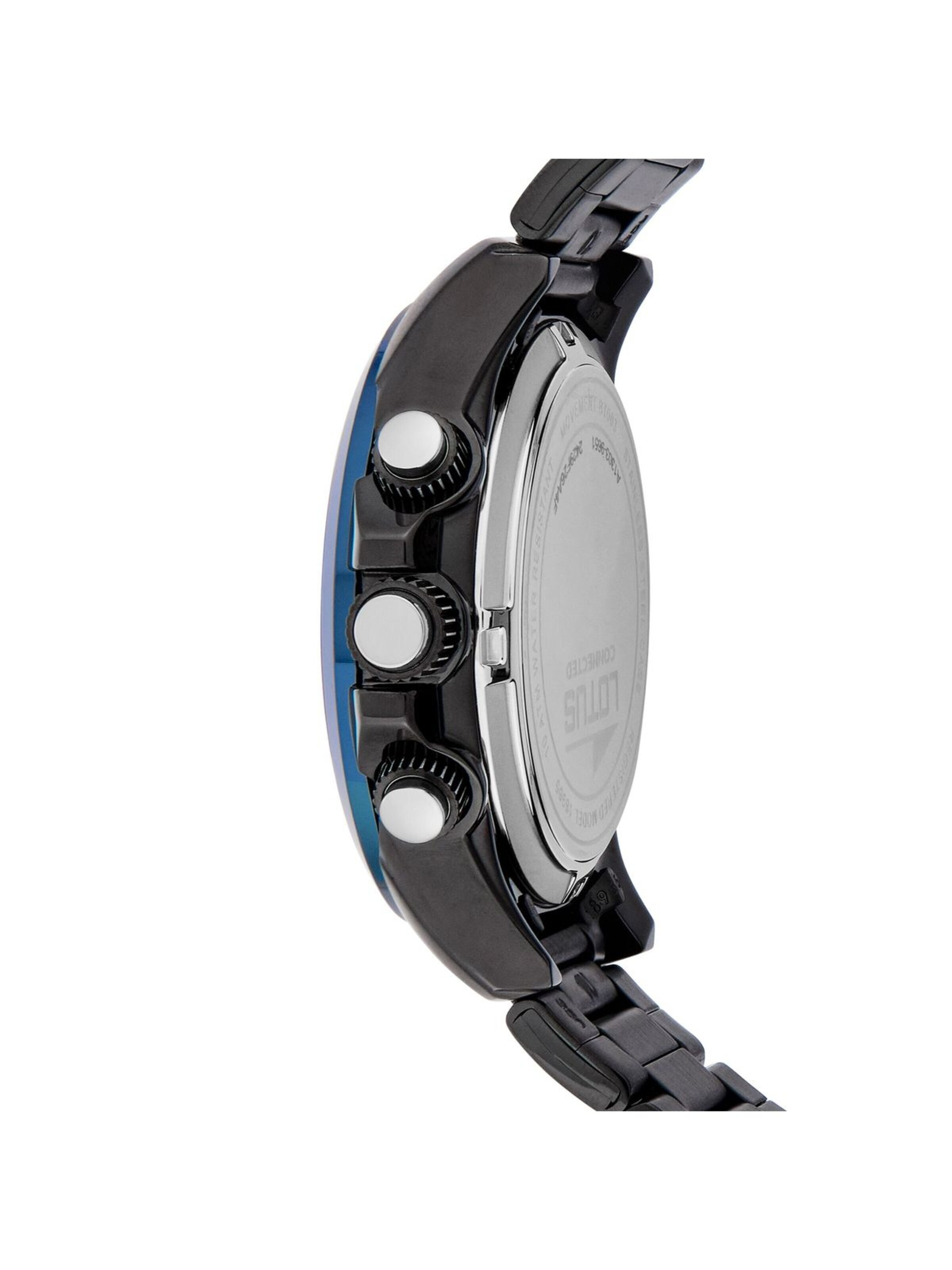 Lotus Analoog horloge in Zwart
