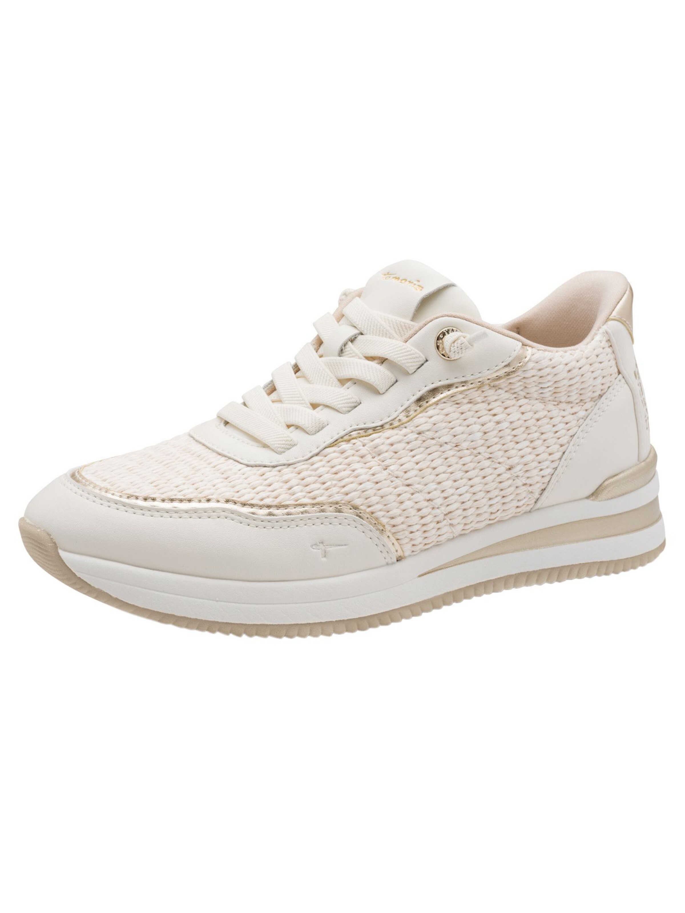 Tamaris Platform trainers in Beige: front