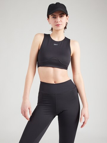 Reebok Спортивный топ 'LUX CONTOUR' в Черный: спереди