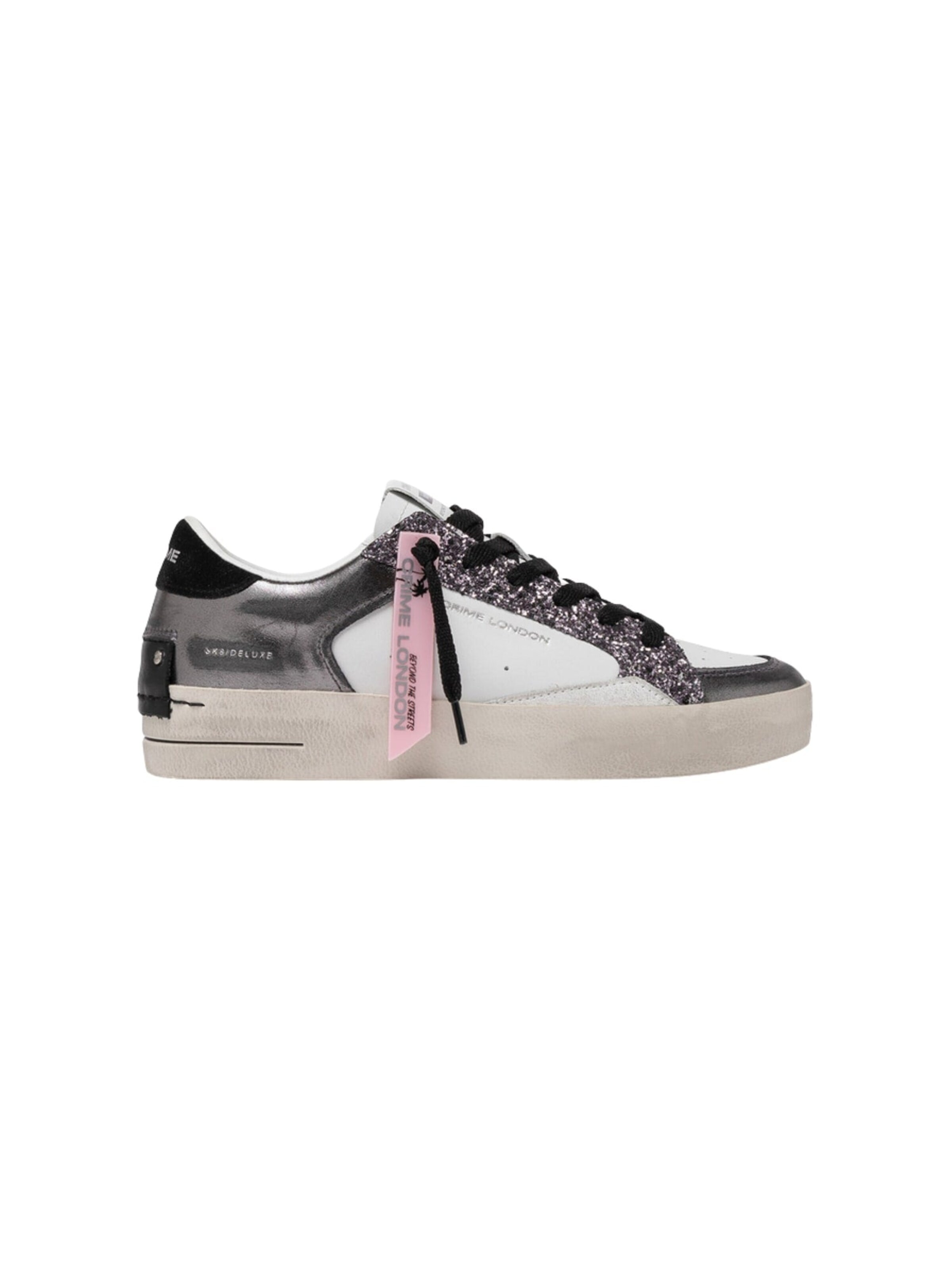 Crime London Sneakers laag 'SK8 Deluxe To The Moon' in Wit: voorkant