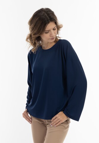 usha BLACK LABEL Blouse in Blauw: voorkant