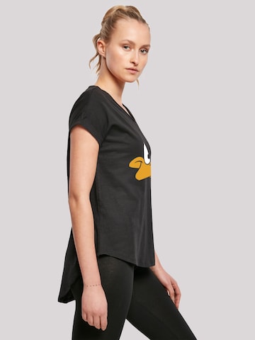 F4NT4STIC Shirt 'Looney Tunes Daffy Duck Big Face' in Zwart