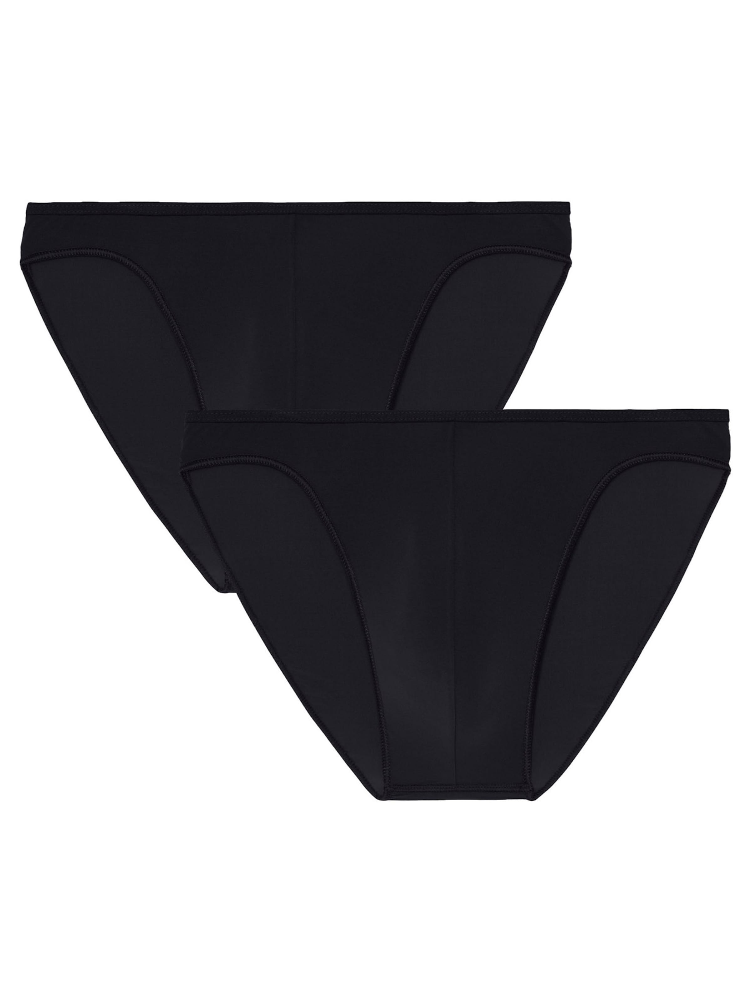 HOM Panty ' Plumes ' in Black: front