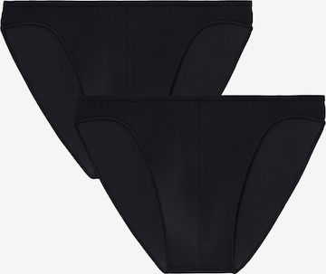 HOM Panty ' Plumes ' in Black: front