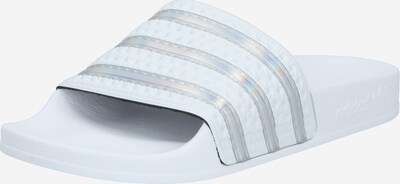 ADIDAS ORIGINALS Muiltjes 'Adilette' in de kleur Zilver / Wit, Productweergave