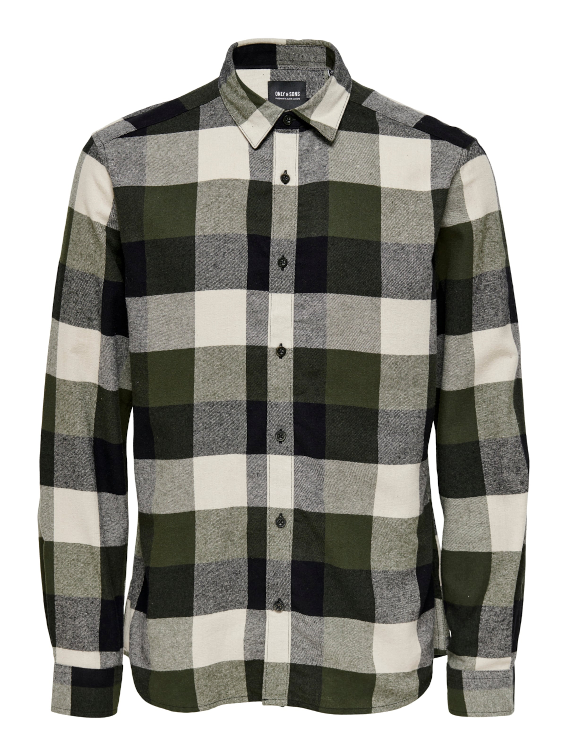 Slim fit Camicia 'ONSGudmund' di Only & Sons in verde: frontale