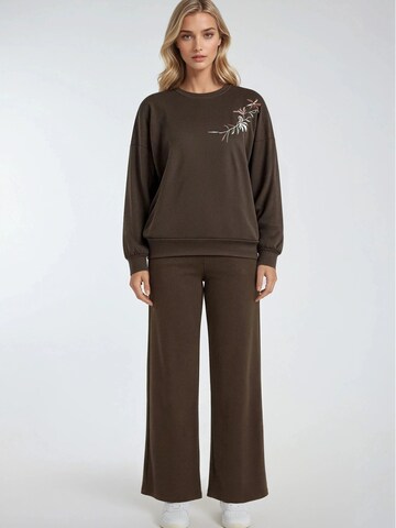 Hiccup - Calças de fato em castanho: frente