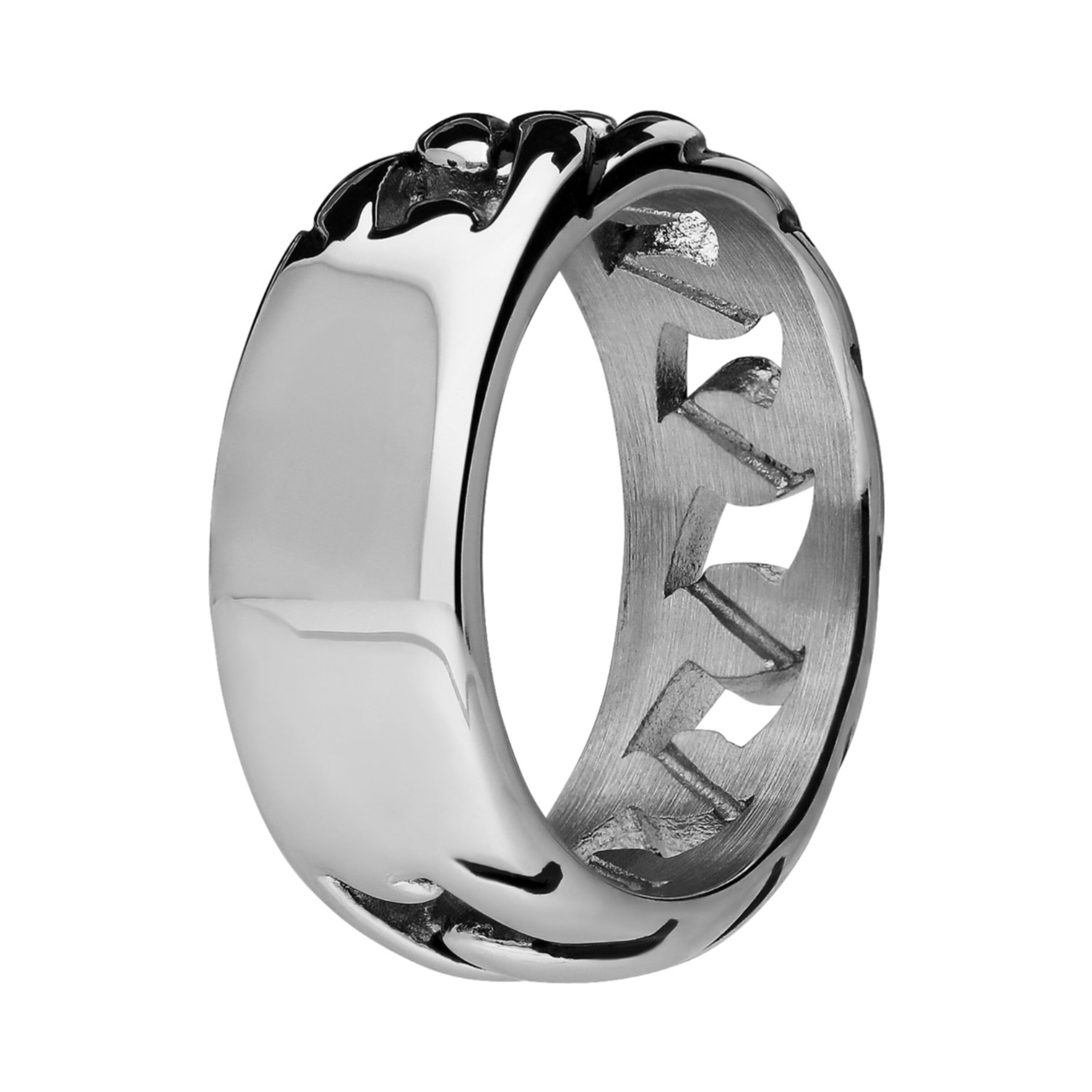 Lucardi Ring 'Coole Basics' in Silber: Vorderseite