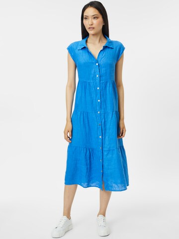 Cartoon Shirt Dress in Blue: front