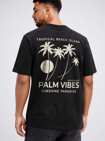 Neverless Shirt 'Palm Vibes' in Black