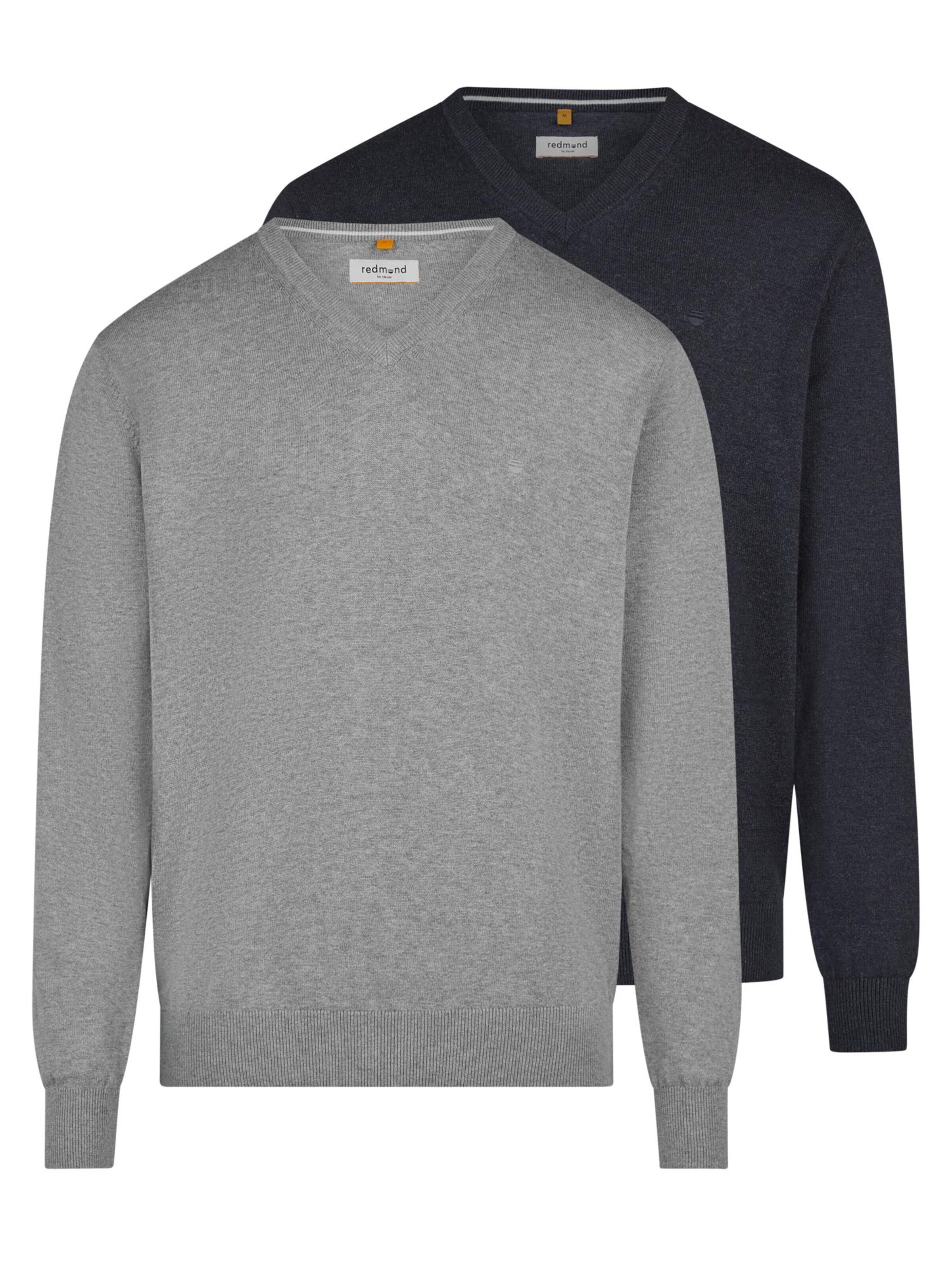 redmond Trui 'Basic' in Blauw: voorkant